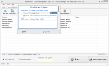 Batch Word Document Splitter screenshot 2