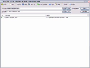 Batch Word to EMF Converter screenshot