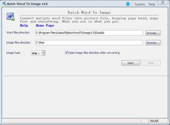 Batch Word To Image screenshot