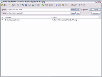 Batch Word to PNG Converter screenshot
