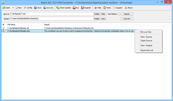 Batch XLS TO HTM Converter screenshot