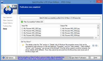 BatchPurifier Lite screenshot