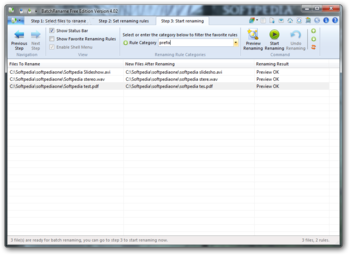 BatchRename Free Edition screenshot 3