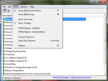 BatteryInfoView screenshot 2