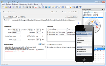 Bauskript Bautagebuch screenshot