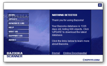 Bazooka Adware and Spyware Scanner screenshot
