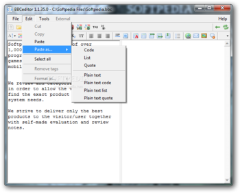 BBCeditor screenshot 2