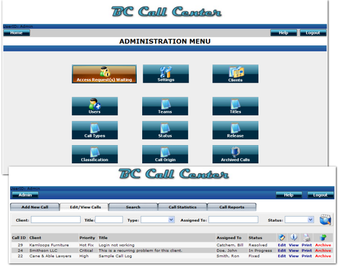 BC Call Center screenshot