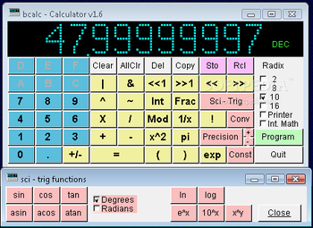 BCALC screenshot