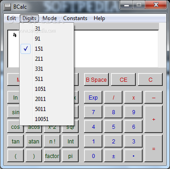 BCalc screenshot 2