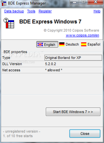 BDE eXpress screenshot