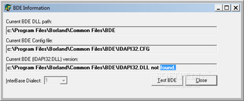 BDE Information Utility screenshot