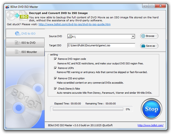 BDlot DVD ISO Master screenshot