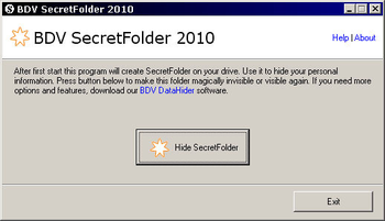 BDV SecretFolder screenshot
