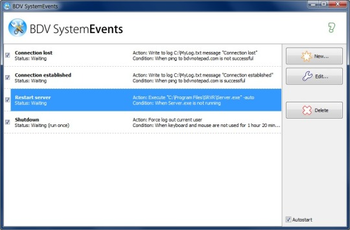 BDV SystemEvents screenshot