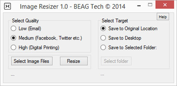 BEAG Image Resizer screenshot