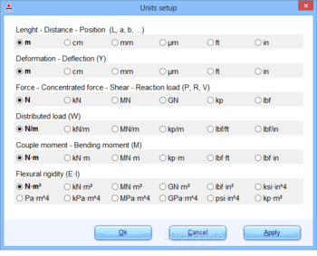 Beam deflection calculator for Windows screenshot 6