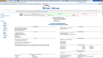 Belarc Advisor screenshot