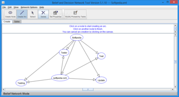 Belief and Decision Network Tool screenshot