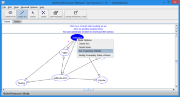 Belief and Decision Network Tool screenshot 2