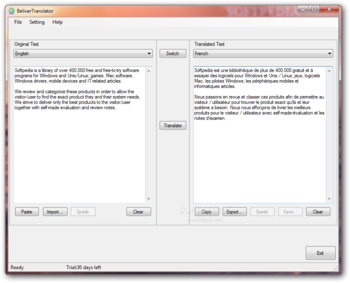 BeliverTranslator screenshot