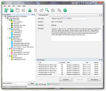 Belkasoft Forensic IM Analyzer screenshot