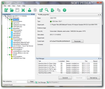 Belkasoft Forensic IM Analyzer screenshot 2