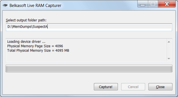 Belkasoft RAM Capturer screenshot