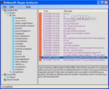 Belkasoft Skype Analyzer screenshot 2