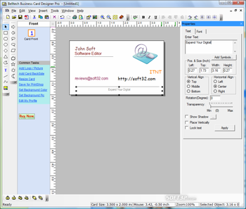 Belltech Business Card Designer Pro screenshot 3