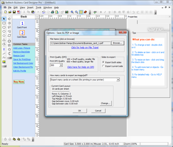 Belltech Business Card Designer Pro screenshot 4