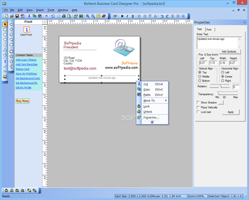 Belltech Business Cards Designer Pro screenshot 2