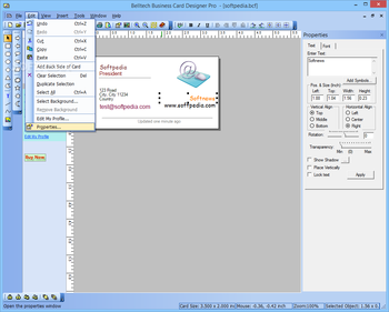 Belltech Business Cards Designer Pro screenshot 4