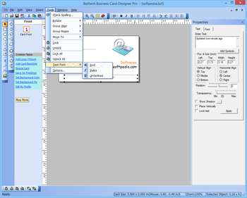 Belltech Business Cards Designer Pro screenshot 6