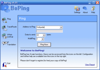 BePing screenshot