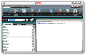 Berlitz Standard Dictionary English-Italian & Italian-English screenshot