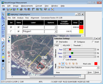 Bersoft Image Measurement screenshot