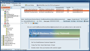 Bersoft Private Mail screenshot