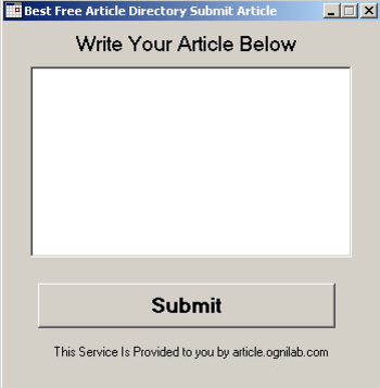 Best Free Article Directory Submitter screenshot