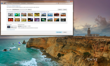 Best of Bing 4 Windows 7 Theme screenshot