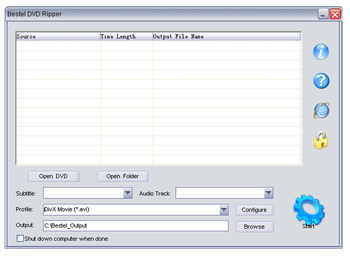Bestel DVD to iPod/PSP/3GP/Mp4/AVI Converter screenshot
