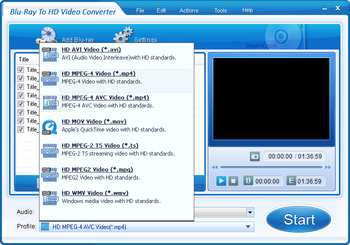 BestHD Blu-Ray to HD Video Converter screenshot 2