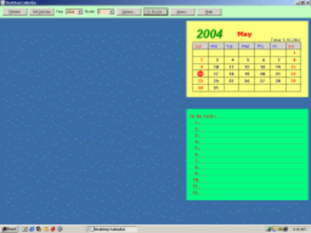 BestShareware Desktop Calendar screenshot 2
