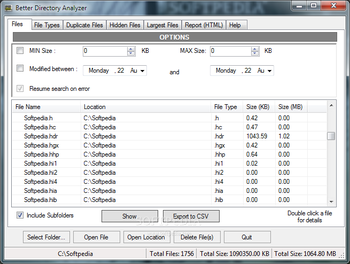 Better Directory Analyzer screenshot