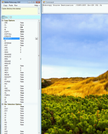 Better Robocopy GUI screenshot
