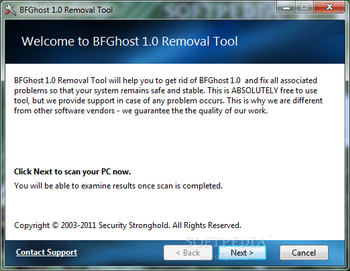 BFGhost 1.0 Removal Tool screenshot