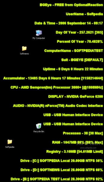 BGEYE screenshot