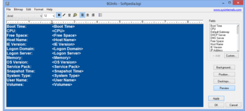BGInfo screenshot