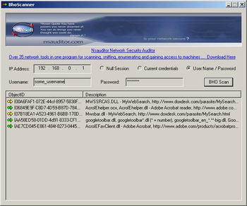 BhoScanner screenshot