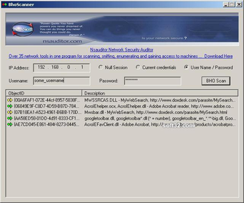 BhoScanner screenshot 2